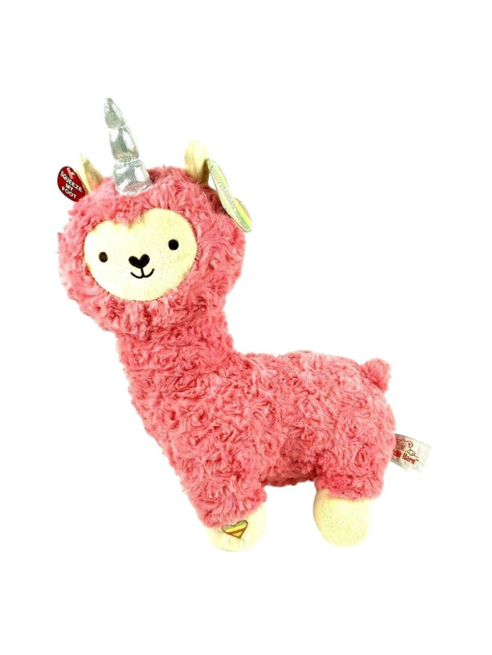 Pink Plush Unicorn Llama Toy With Sound and Lights Tall Soft Stuffed Animal
